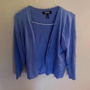 LANDS END BLUE CARDIGAN
